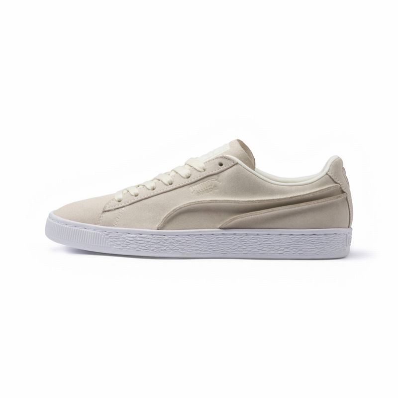 Basket Puma Suede Classic Exposed Seams Femme Blanche Soldes 401ZDKAM